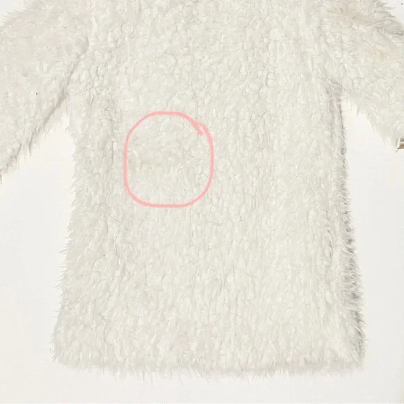 Ambiance White Faux Fur Jacket - Picture 10 of 11